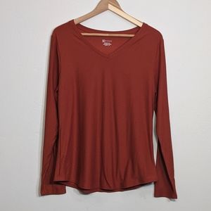 ☀️Final Drop ☀️No Boundaries Burnt Orange Long Sleeve Shirt - XL